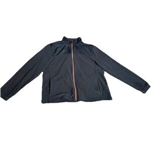 Vintage Y2K Starter Full Zip Fleece Sweatshirt Jacket Pockets Mens Size M Grey